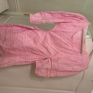 Pink Eyelet Dress